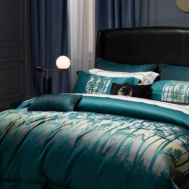 1200TC Gradient Geometry Modern Abstract Art Luxury Premium High End Duvet Cover Bedding Set