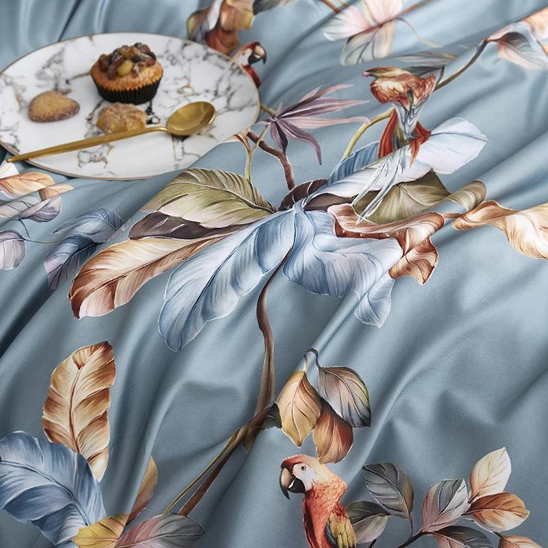 Egyptian Cotton Bright Flamingo Leaf King Queen Luxury Bedding Set 29 Colors 4/6 Pcs Egyptian Cotton Bright Flamingo Leaf King Queen Luxury Bedding Set 29 Colors 4/6 Pcs