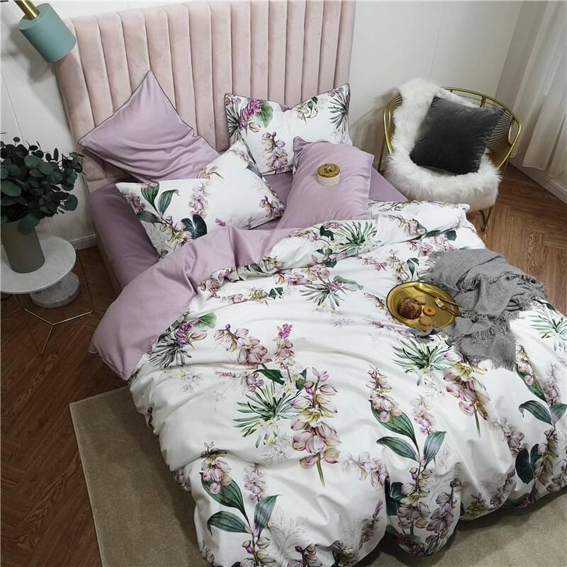Egyptian Cotton Bright Flamingo Leaf King Queen Luxury Bedding Set 29 Colors 4/6 Pcs Egyptian Cotton Bright Flamingo Leaf King Queen Luxury Bedding Set 29 Colors 4/6 Pcs