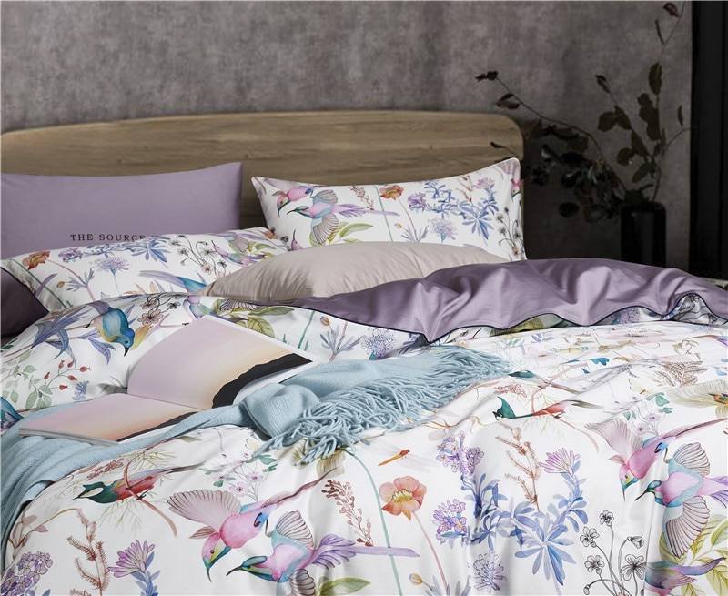 Egyptian Cotton Bright Flamingo Leaf King Queen Luxury Bedding Set 29 Colors 4/6 Pcs Egyptian Cotton Bright Flamingo Leaf King Queen Luxury Bedding Set 29 Colors 4/6 Pcs