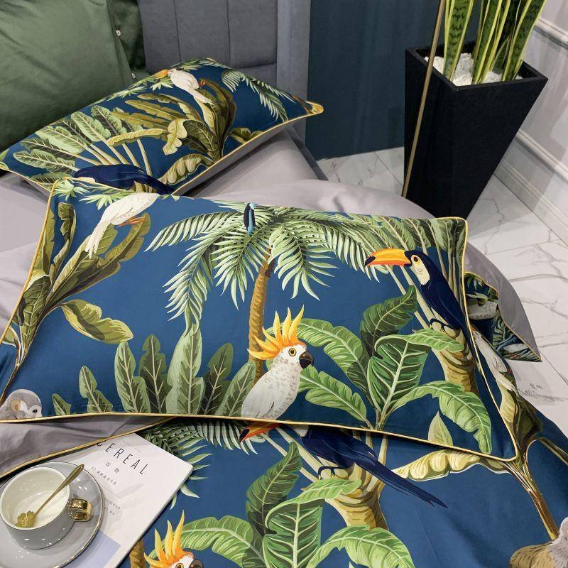 Egyptian Cotton Bright Flamingo Leaf King Queen Luxury Bedding Set 29 Colors 4/6 Pcs Egyptian Cotton Bright Flamingo Leaf King Queen Luxury Bedding Set 29 Colors 4/6 Pcs