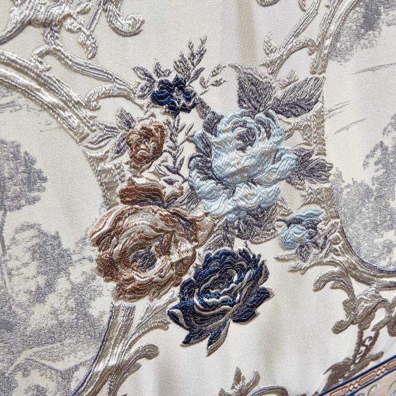4/6/10Pcs Blue Jacquard Luxury Bedding Set King/Queen Size US king 104X90in Cotton Flat sheet Bed Spread Duvet Cover Pillowcases 4/6/10Pcs Blue Jacquard Luxury Bedding Set King/Queen Size US king 104X90in Cotton Flat sheet Bed Spread Duvet Cover Pillowcases