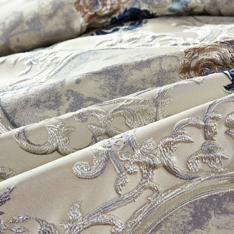 4/6/10Pcs Blue Jacquard Luxury Bedding Set King/Queen Size US king 104X90in Cotton Flat sheet Bed Spread Duvet Cover Pillowcases 4/6/10Pcs Blue Jacquard Luxury Bedding Set King/Queen Size US king 104X90in Cotton Flat sheet Bed Spread Duvet Cover Pillowcases
