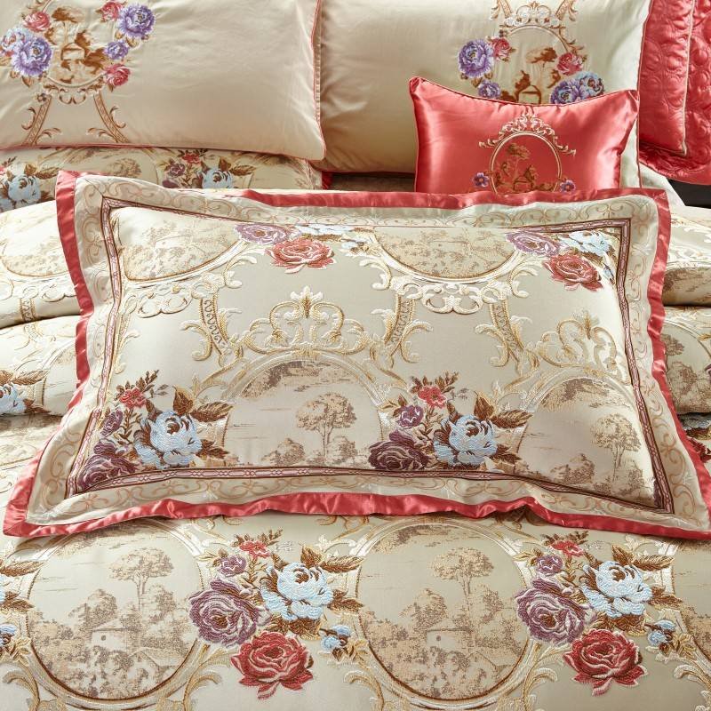 4/6/10Pcs Blue Jacquard Luxury Bedding Set King/Queen Size US king 104X90in Cotton Flat sheet Bed Spread Duvet Cover Pillowcases 4/6/10Pcs Blue Jacquard Luxury Bedding Set King/Queen Size US king 104X90in Cotton Flat sheet Bed Spread Duvet Cover Pillowcases
