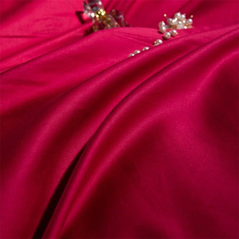 Chic Faux Silk Luxury Jacquard Embroidery Bedding Set 4/6/10Pcs Chic Faux Silk Luxury Jacquard Embroidery Bedding Set 4/6/10Pcs