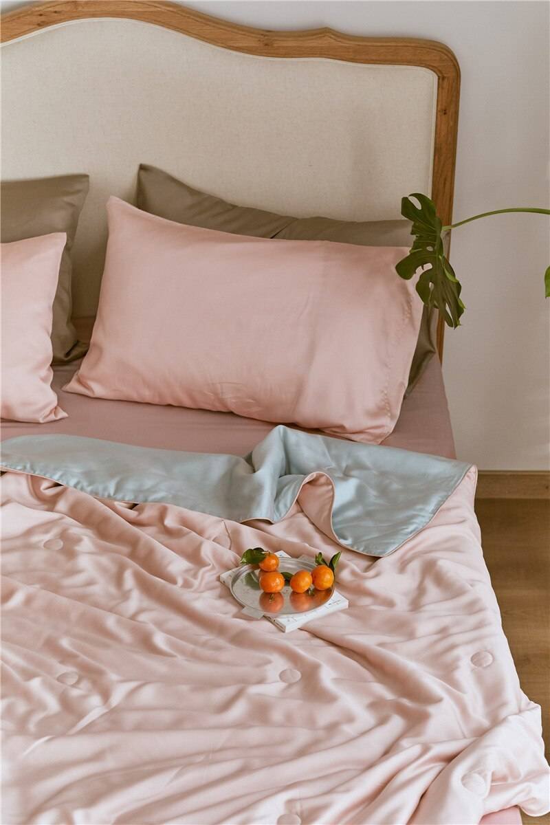 Cool Summer Feeling Quilted Fiber 4 Pcs Bedding Set Cool Summer Feeling Quilted Fiber 4 Pcs Bedding Set