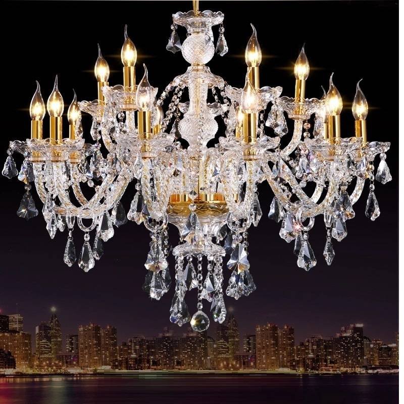 Modern Crystal Chandelier with Incandescent Bulbs Home & Garden Home Decor Lights & Lighting 