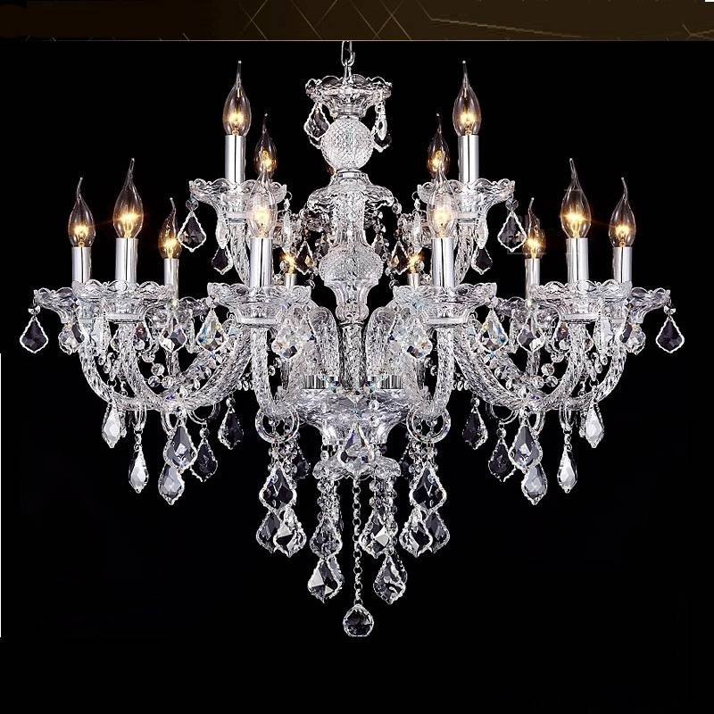 Modern Crystal Chandelier with Incandescent Bulbs Home & Garden Home Decor Lights & Lighting 
