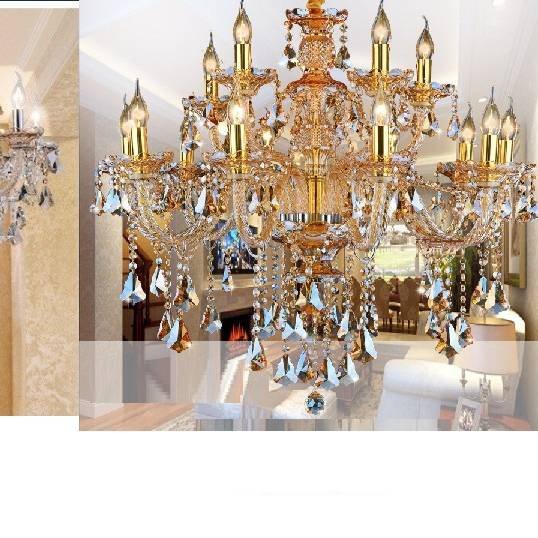Modern Crystal Chandelier with Incandescent Bulbs Home & Garden Home Decor Lights & Lighting 