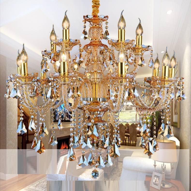 Modern Crystal Chandelier with Incandescent Bulbs Home & Garden Home Decor Lights & Lighting 