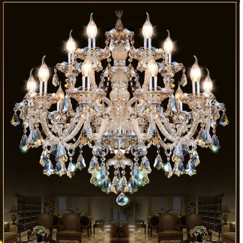 Modern Crystal Chandelier with Incandescent Bulbs Home & Garden Home Decor Lights & Lighting 