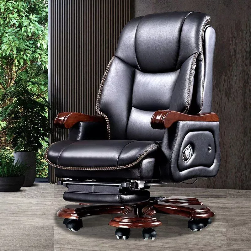 LuxuryErgonomicSwivelOfficeChairwithArmrestsandRollers