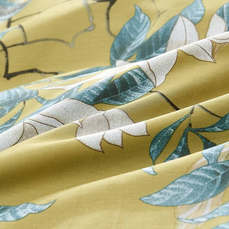 500TC Egyptian Cotton HD Print Birds Premium Soft Silky Luxury Bedding Set 4/5/6/7 Pcs Bedding Sets & Duvet Covers Home & Garden Home Textile 